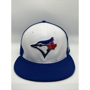 New Era 59Fifty Toronto Blue Jays 40th Season Patch Fitted Hat White Blue 7 3/8